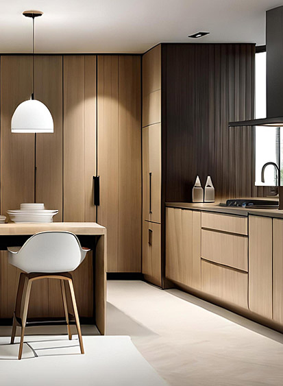 Custom aluminum kitchen cabinets in Riyadh
